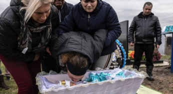 На Запоріжжі прощалися з маленьким Сергієм, який загинув від російської ракети